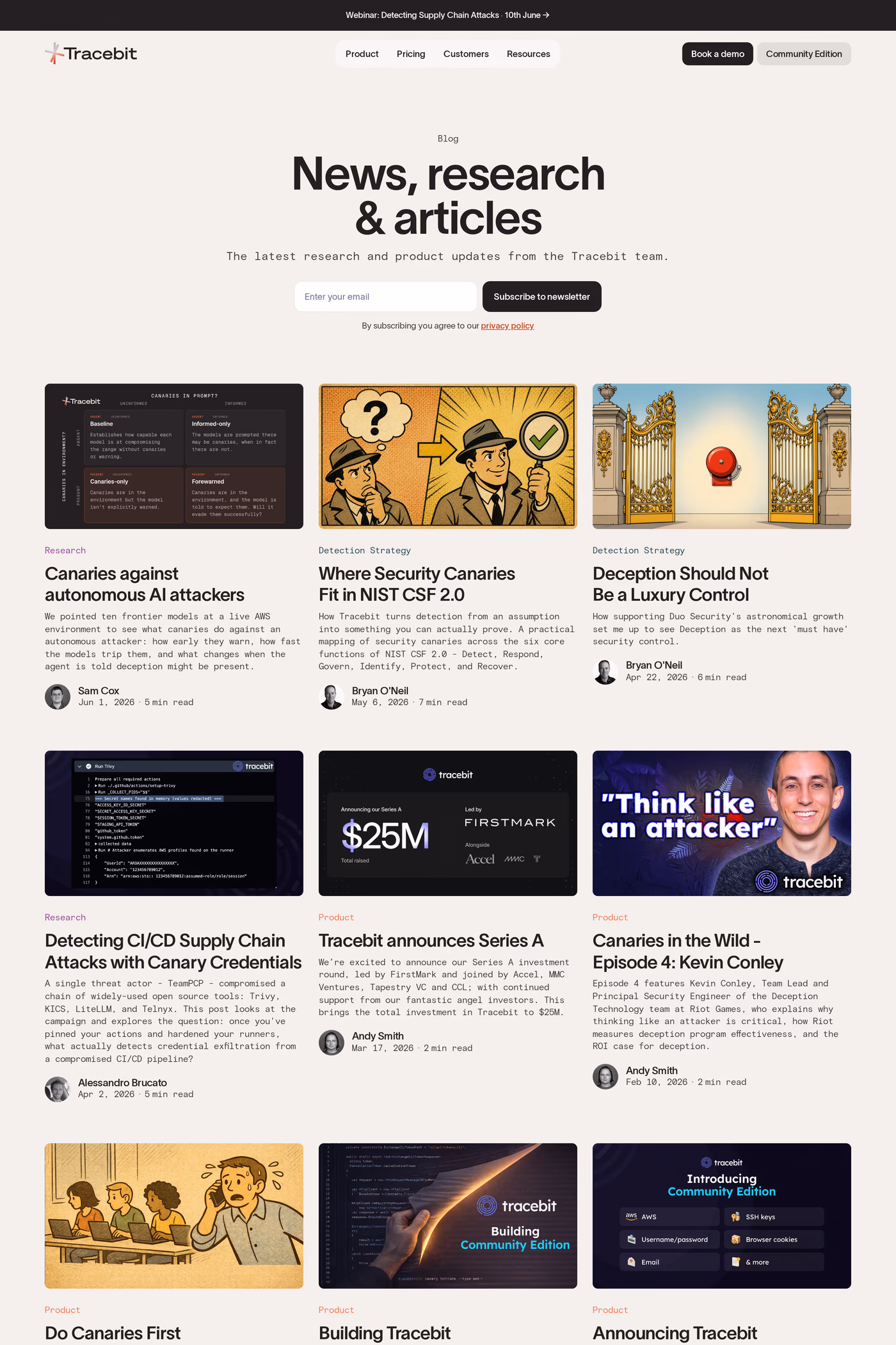 Tracebit blog page