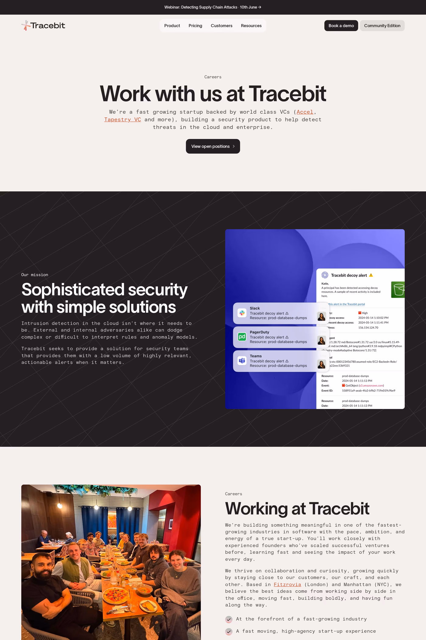 Tracebit careers page