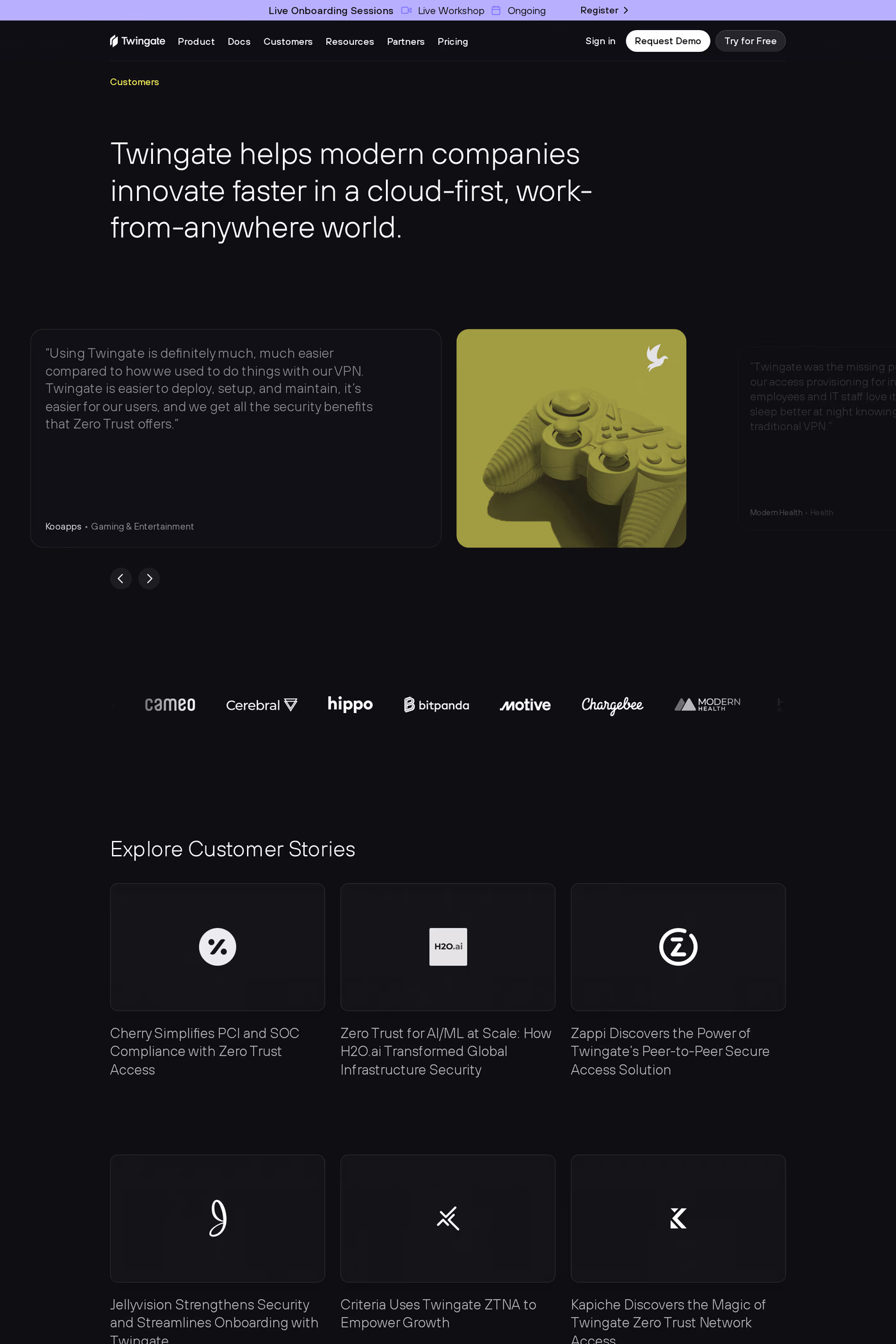 Twingate case studies page