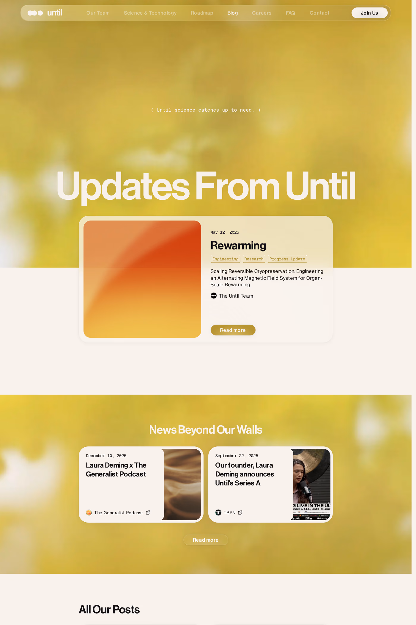 Until blog page