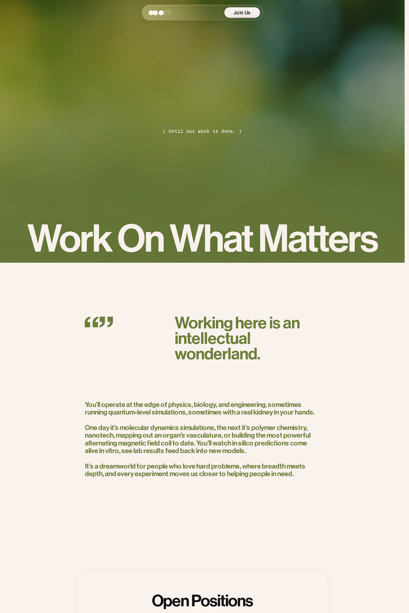 Until careers page