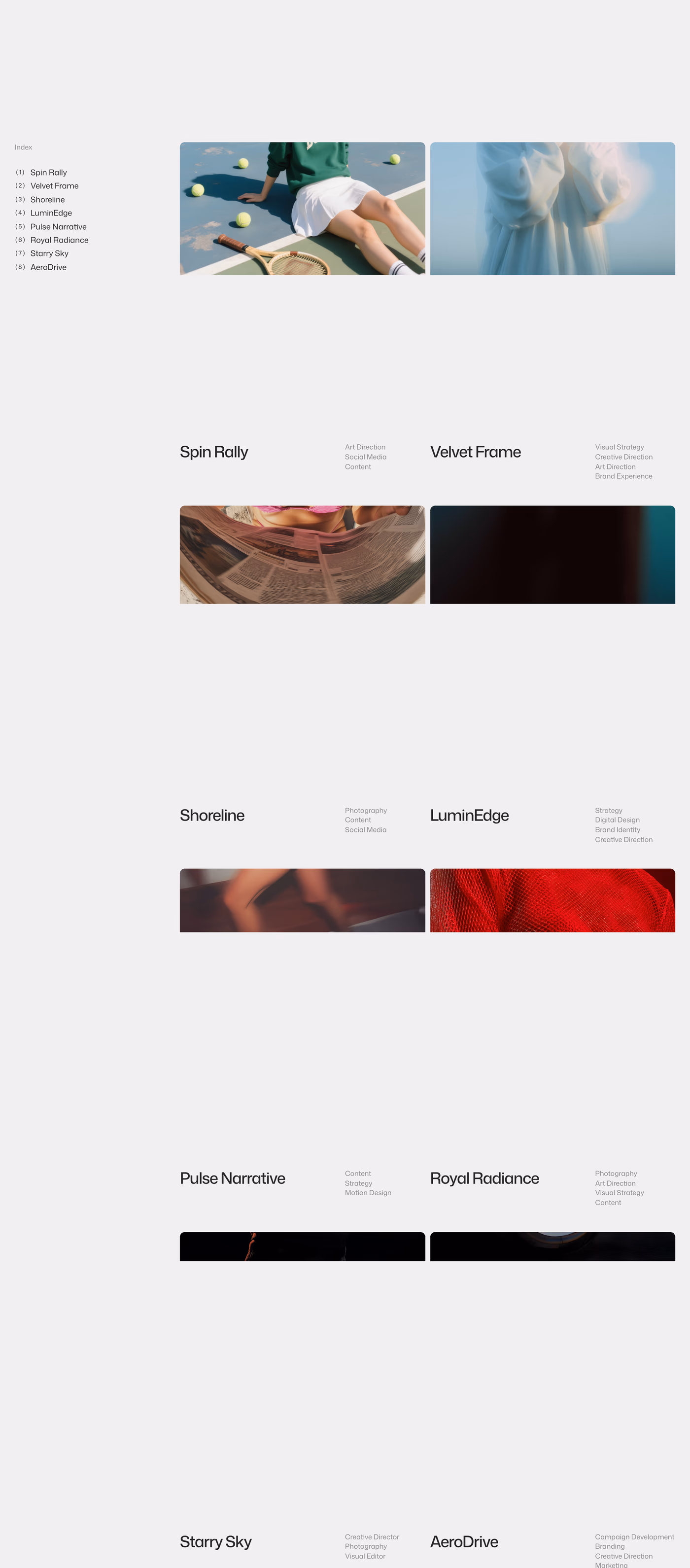 Destello Portfolio section