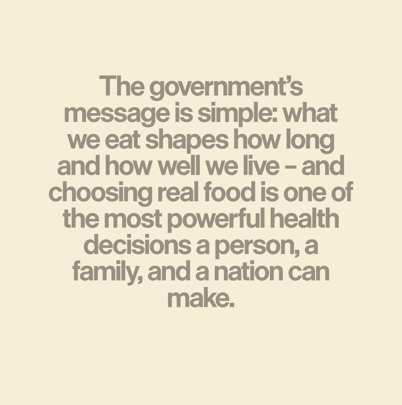 Eat Real Food — screenshot of the hero section