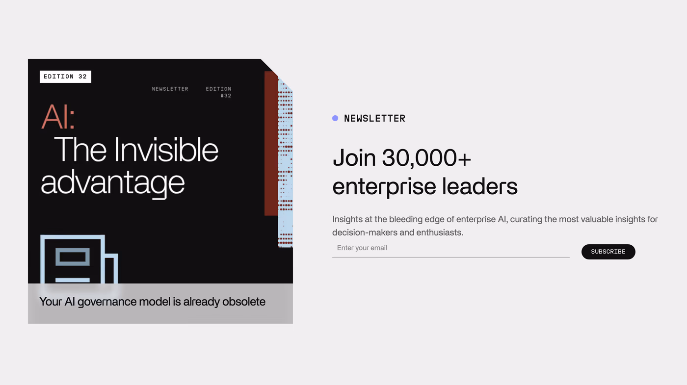 Invisible Technologies Call to action section