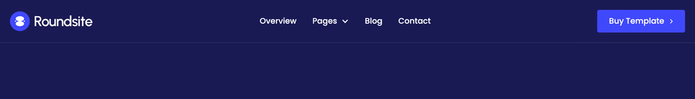 Roundsite — screenshot of the navigation section