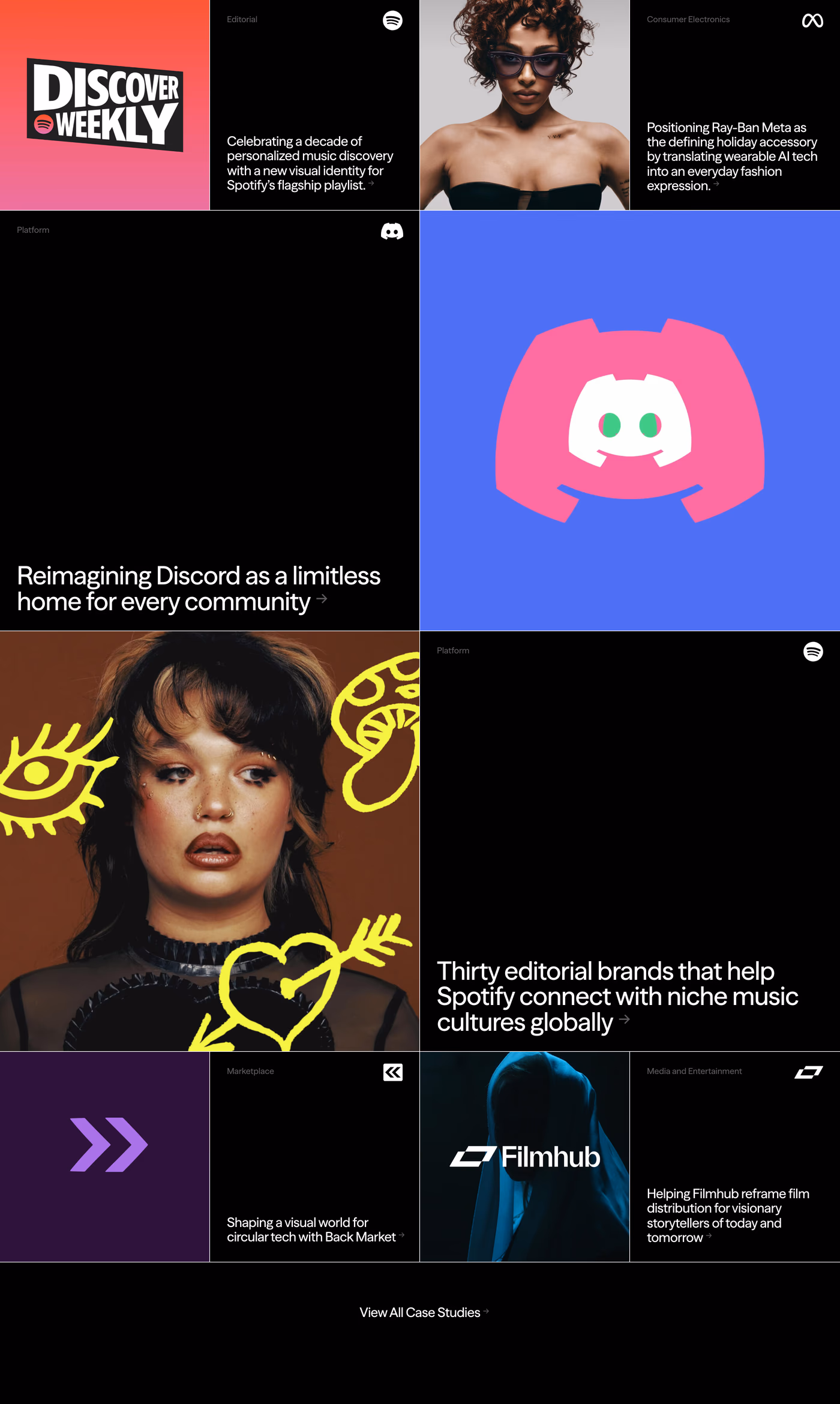 STUDIO HERRSTRÖM — screenshot of the portfolio section