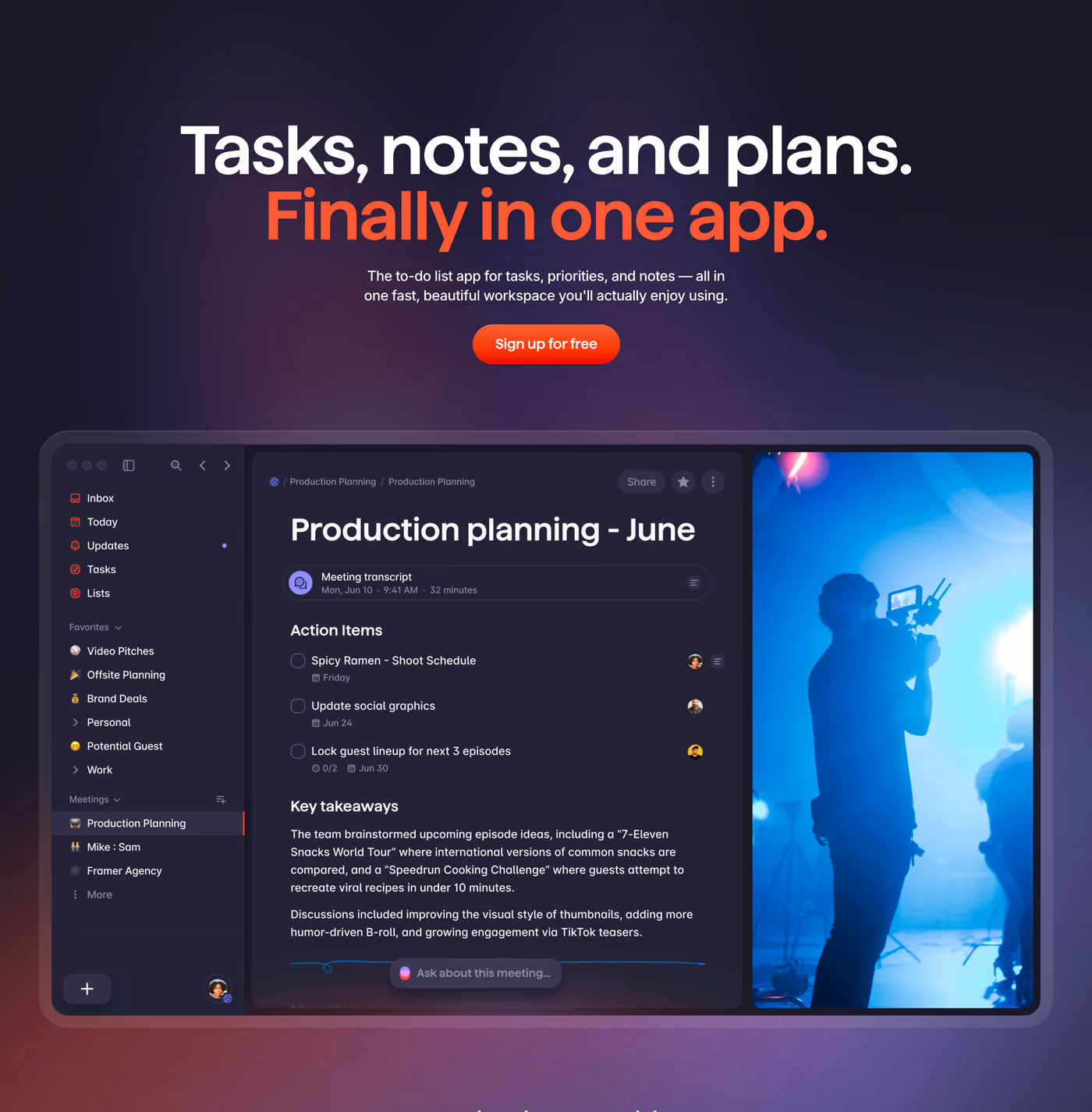 Superlist — screenshot of the hero section