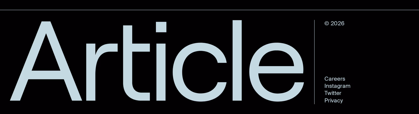 Article Footer section