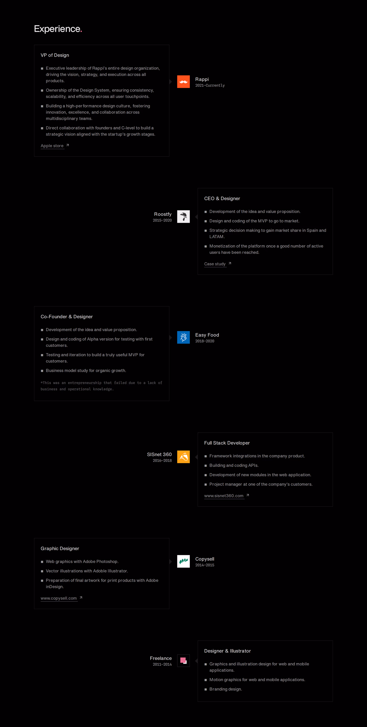 Diegovz Portfolio section
