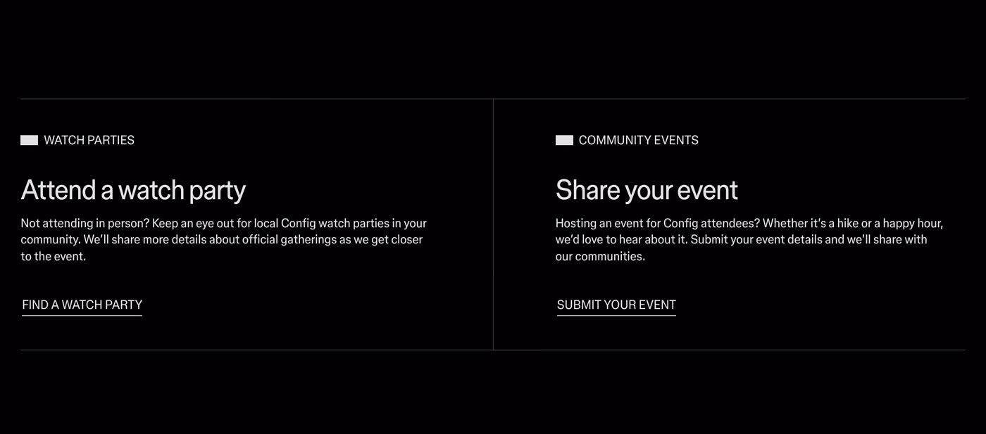 Figma Config Events section