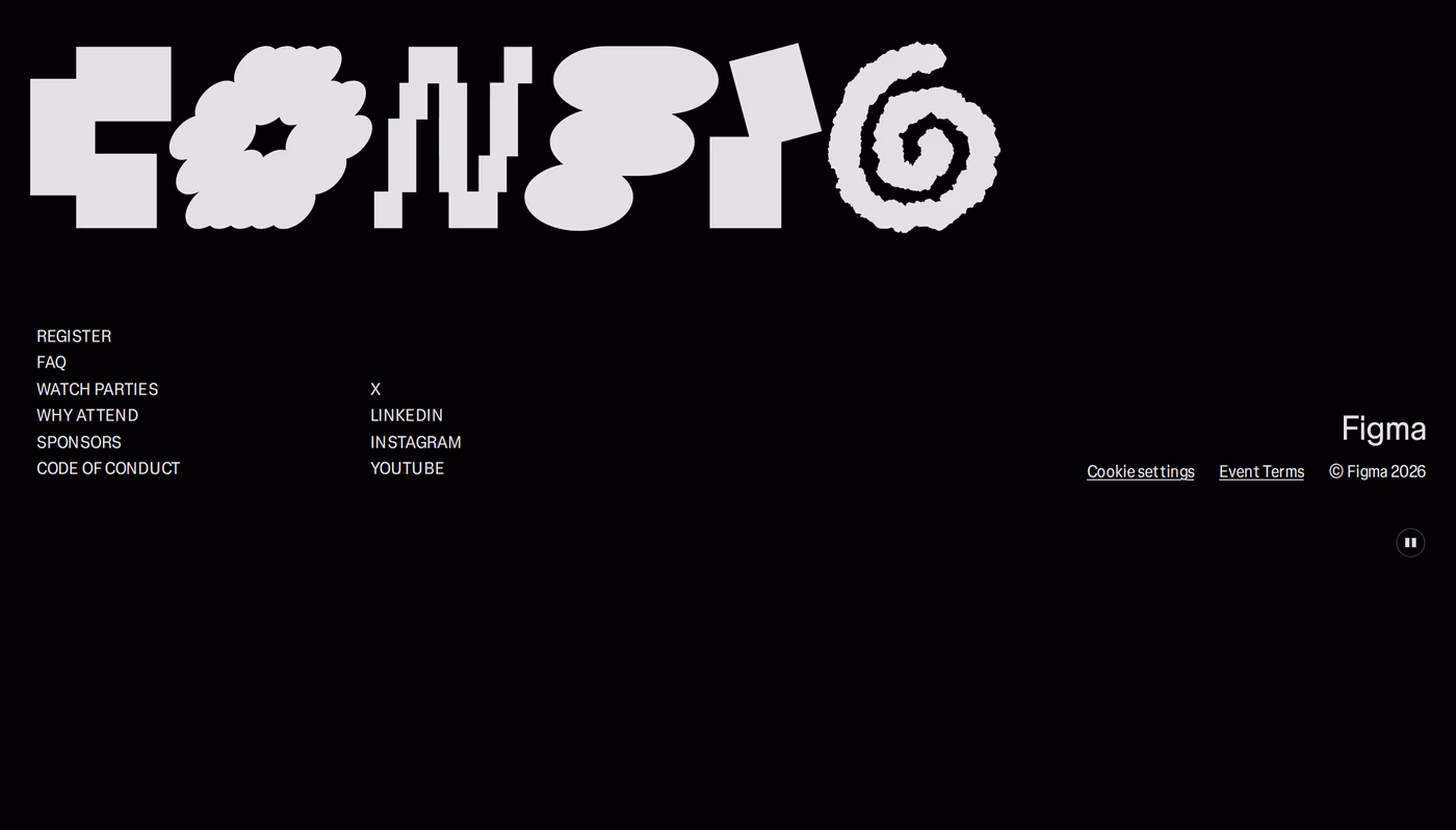 Figma Config Footer section