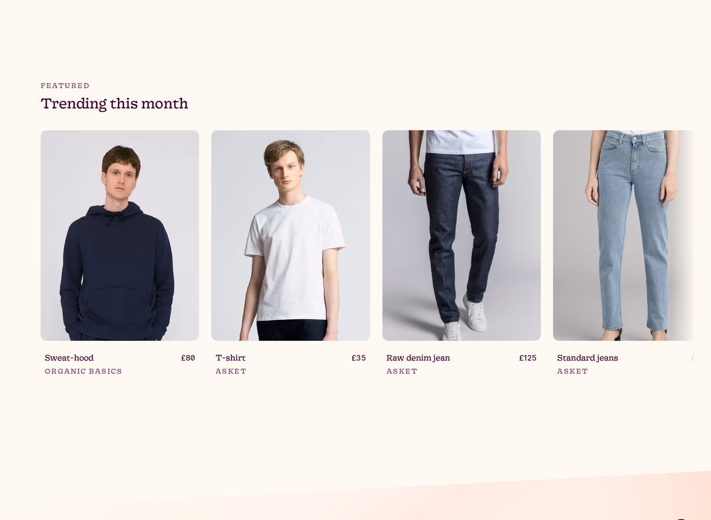 Good Garms Products section