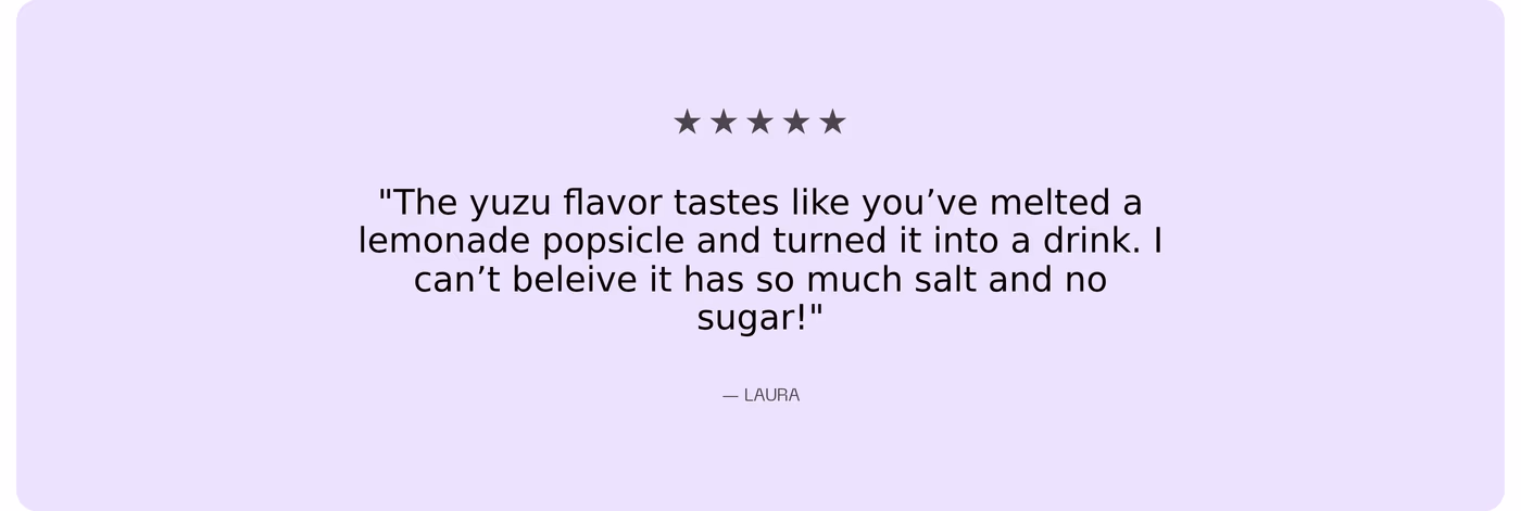 Potion Testimonials section