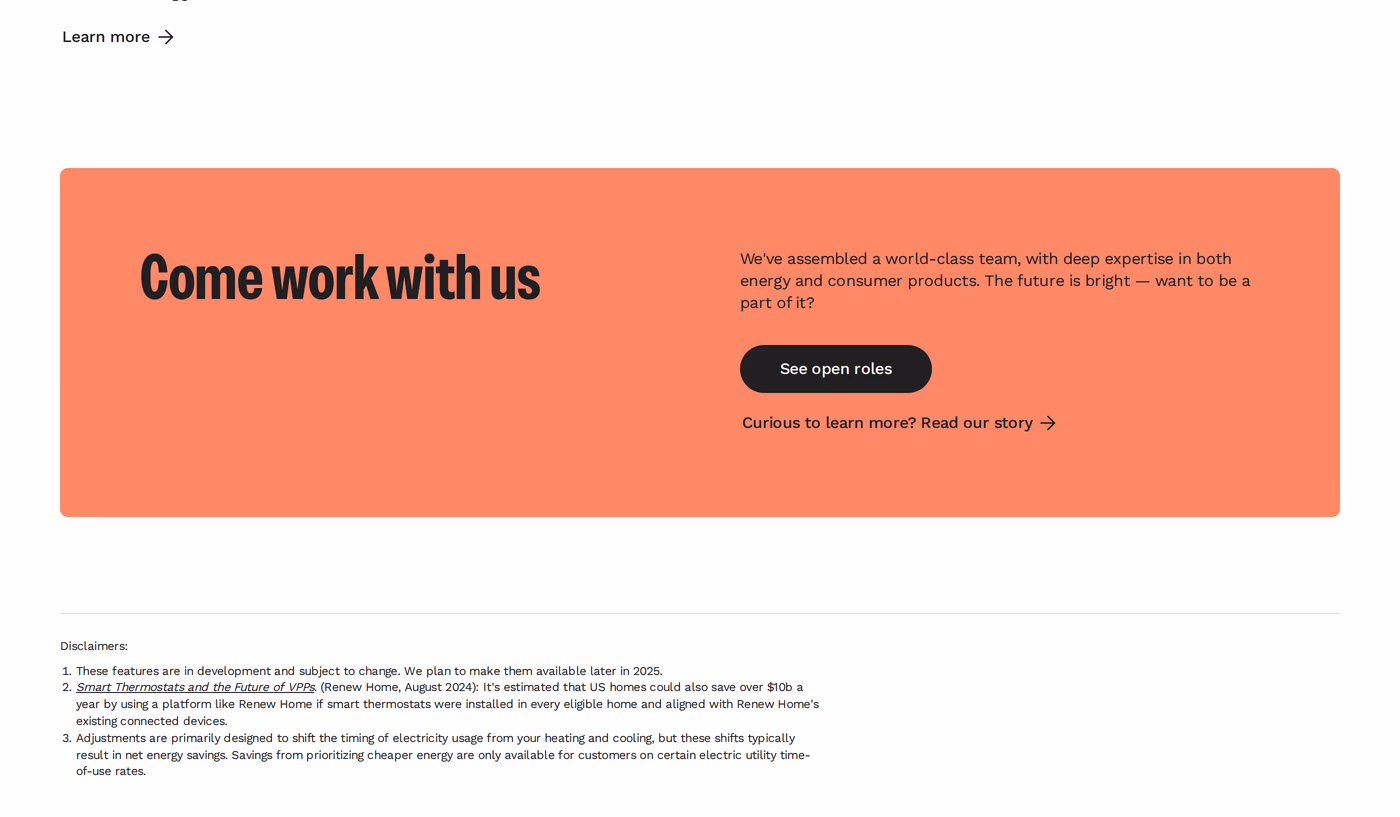 Renew Home Call to action section