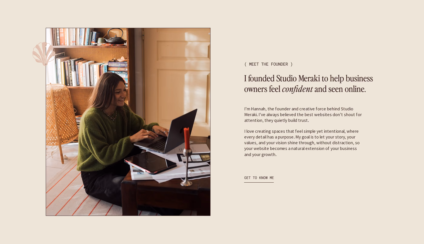 Studio Meraki About section