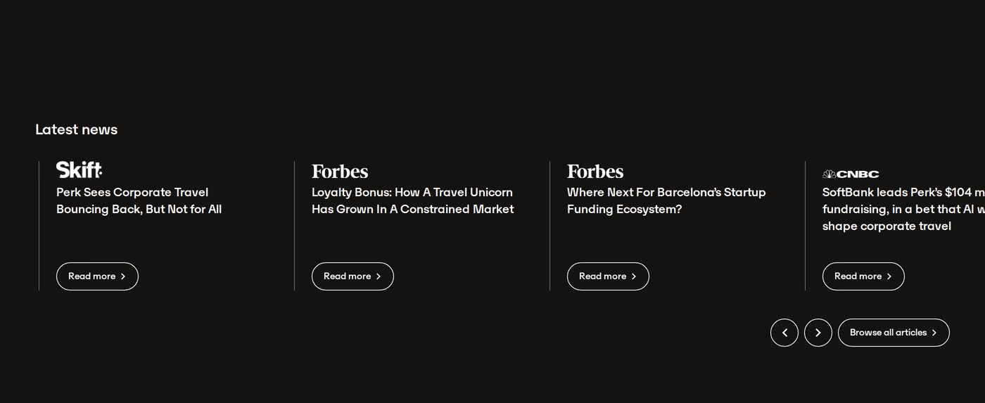 TravelPerk Blog section