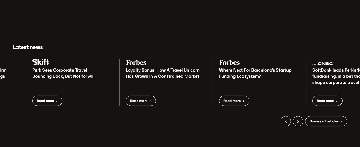 TravelPerk Blog section