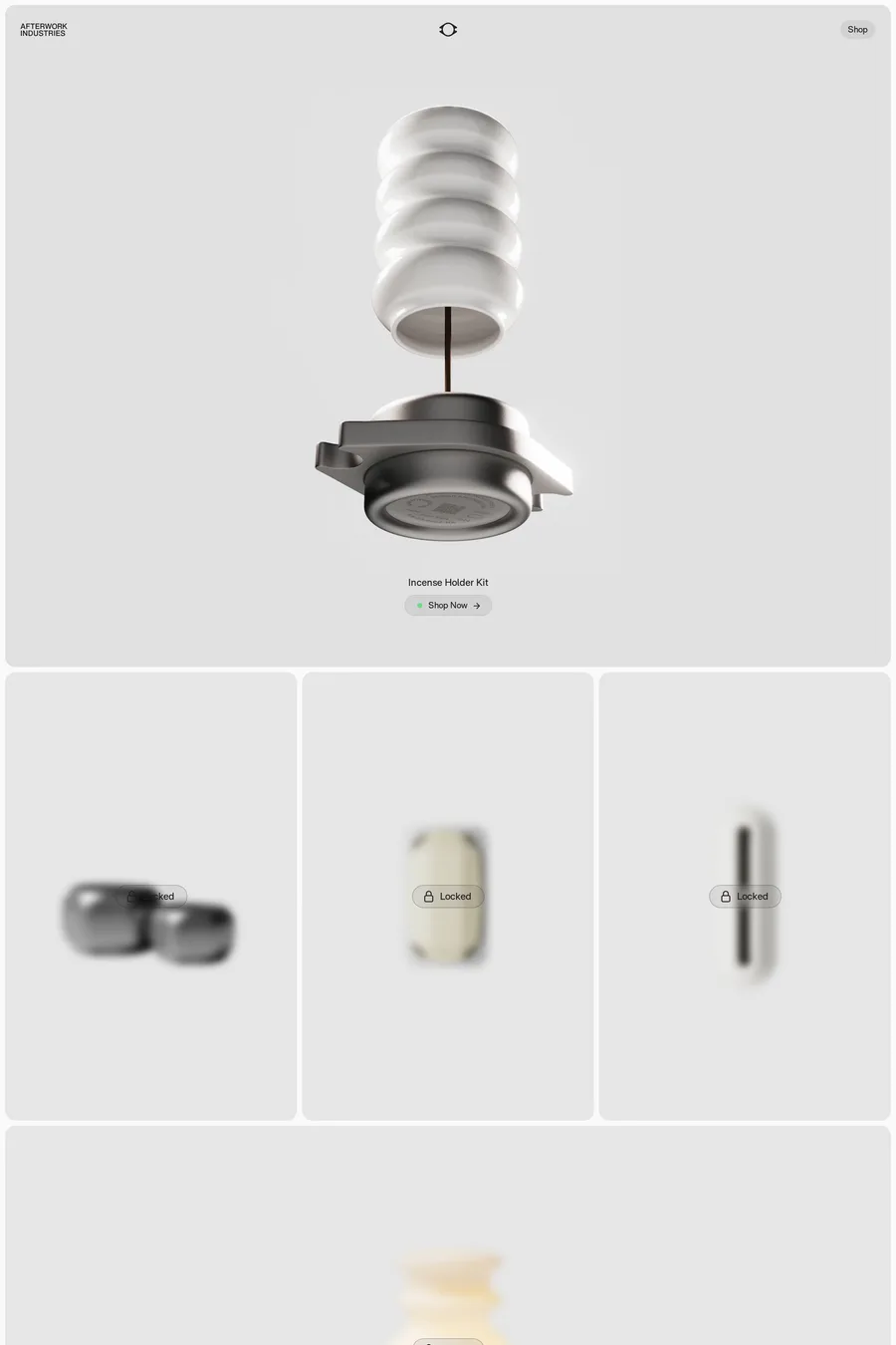 Afterwork Industries — shop website screenshot