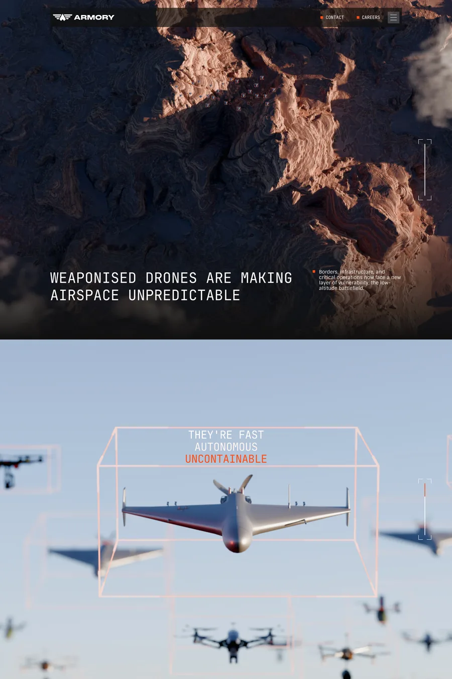 Armory — landing website screenshot