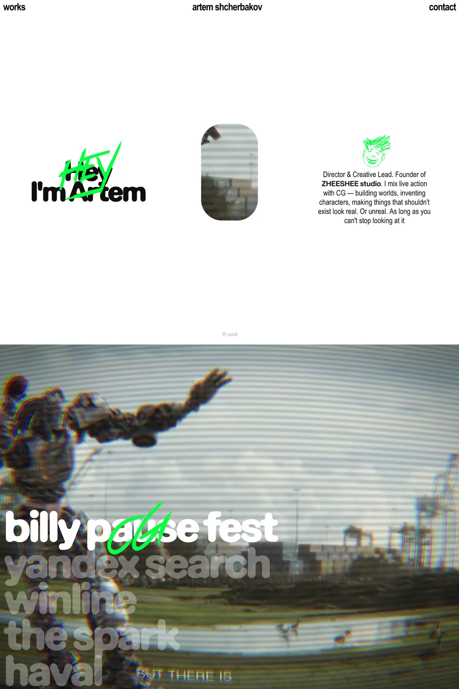 Artem Shcherbakov — portfolio website screenshot