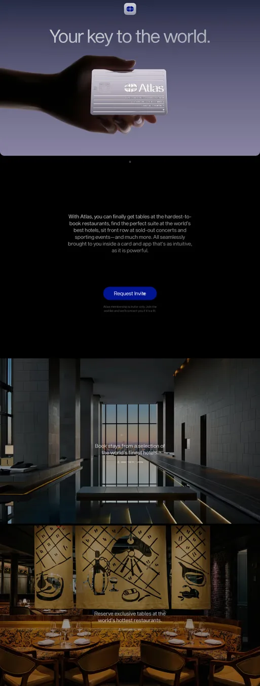 Atlas — landing website screenshot