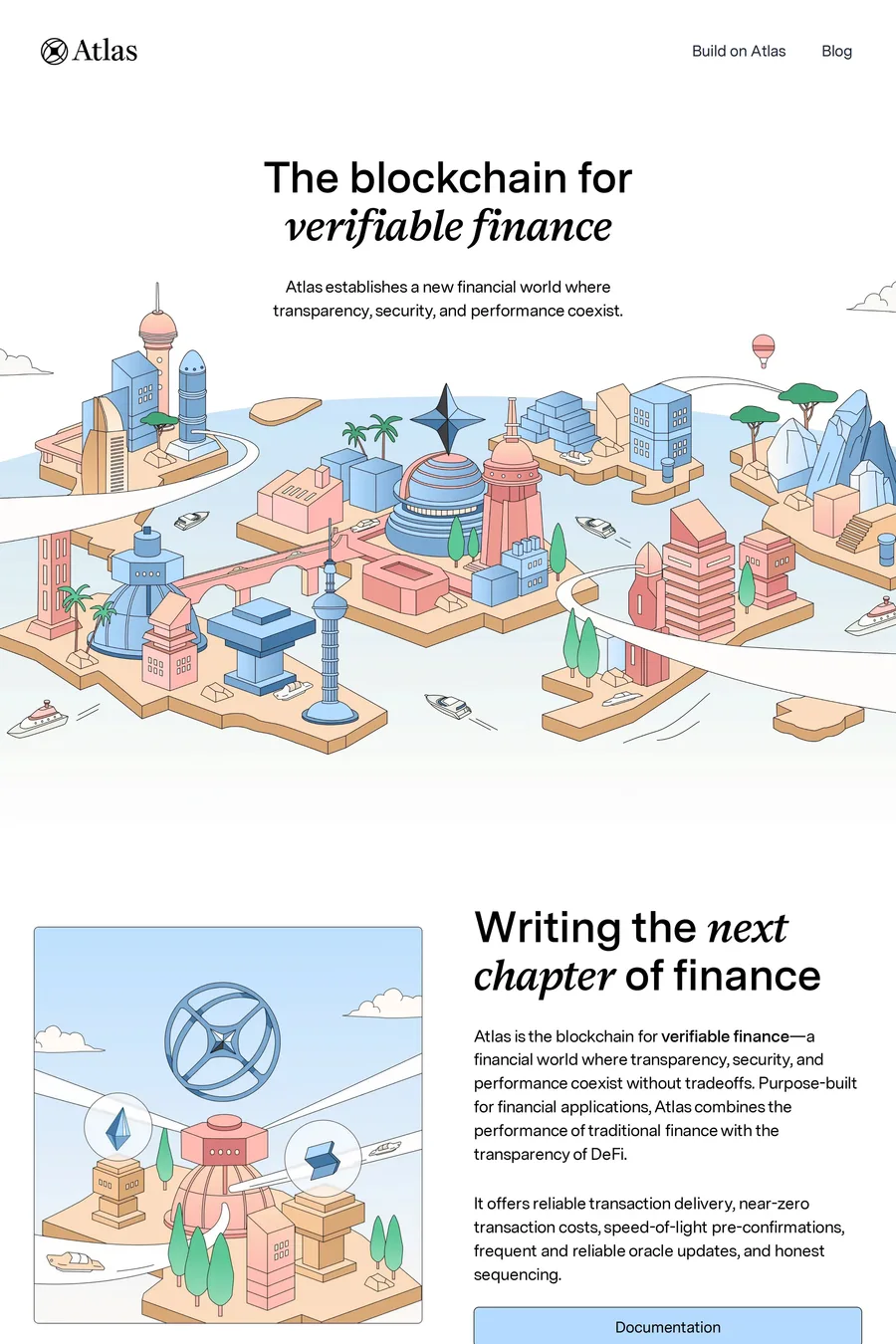 Atlas — landing website screenshot