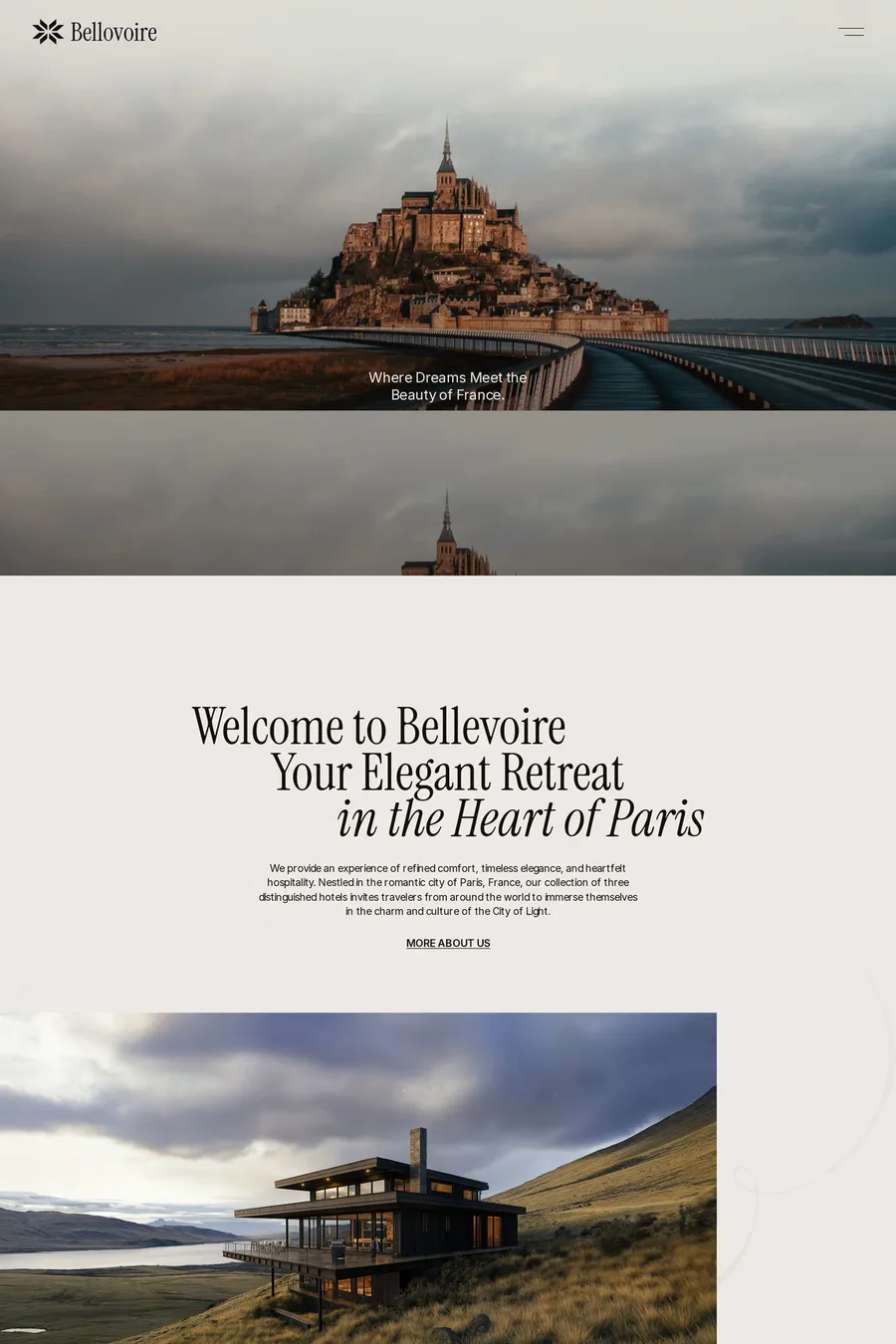 Bellevoire website template screenshot