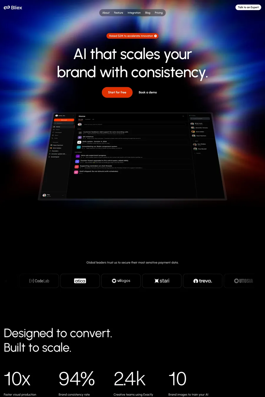 Bliex website template screenshot