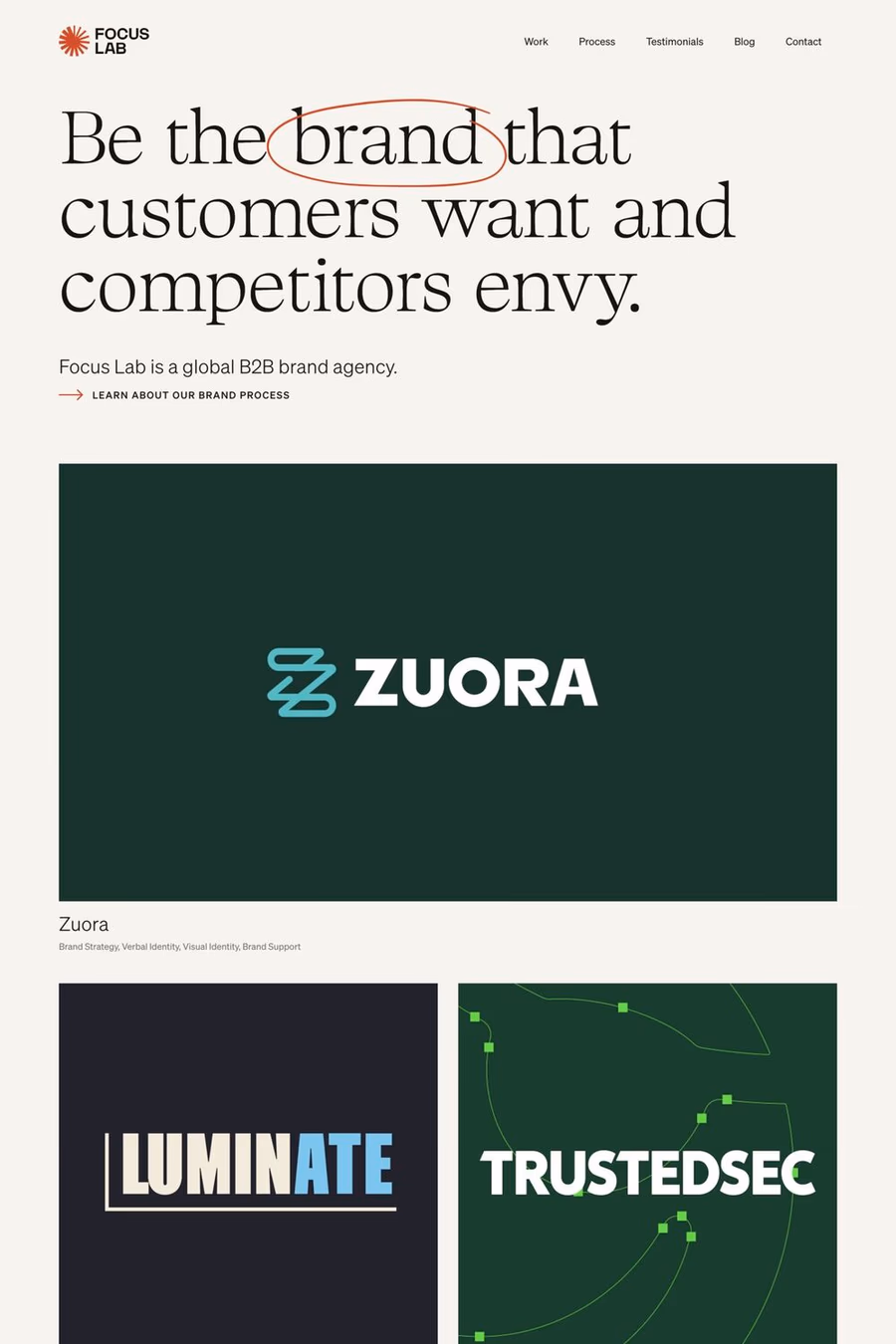 Focus Lab website screenshot