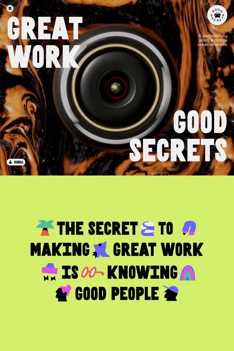 Good Secrets — agency website screenshot