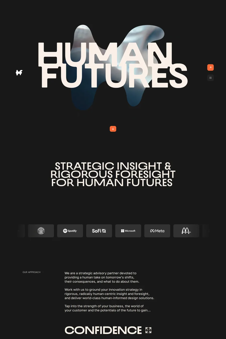 Human Futures — agency website screenshot