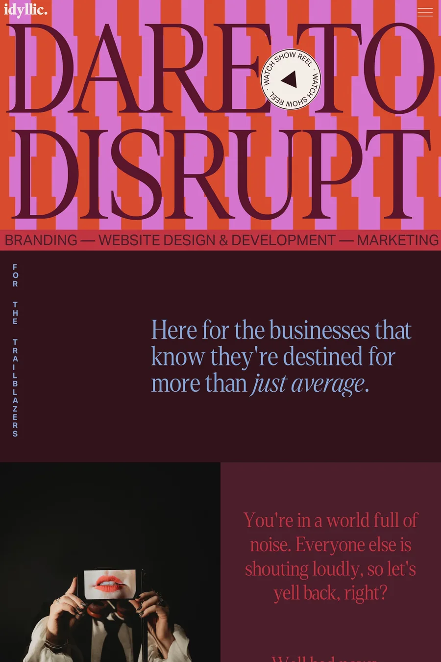 Idyllic — agency website screenshot
