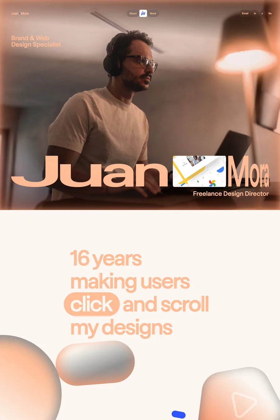 Juan Mora — portfolio website screenshot
