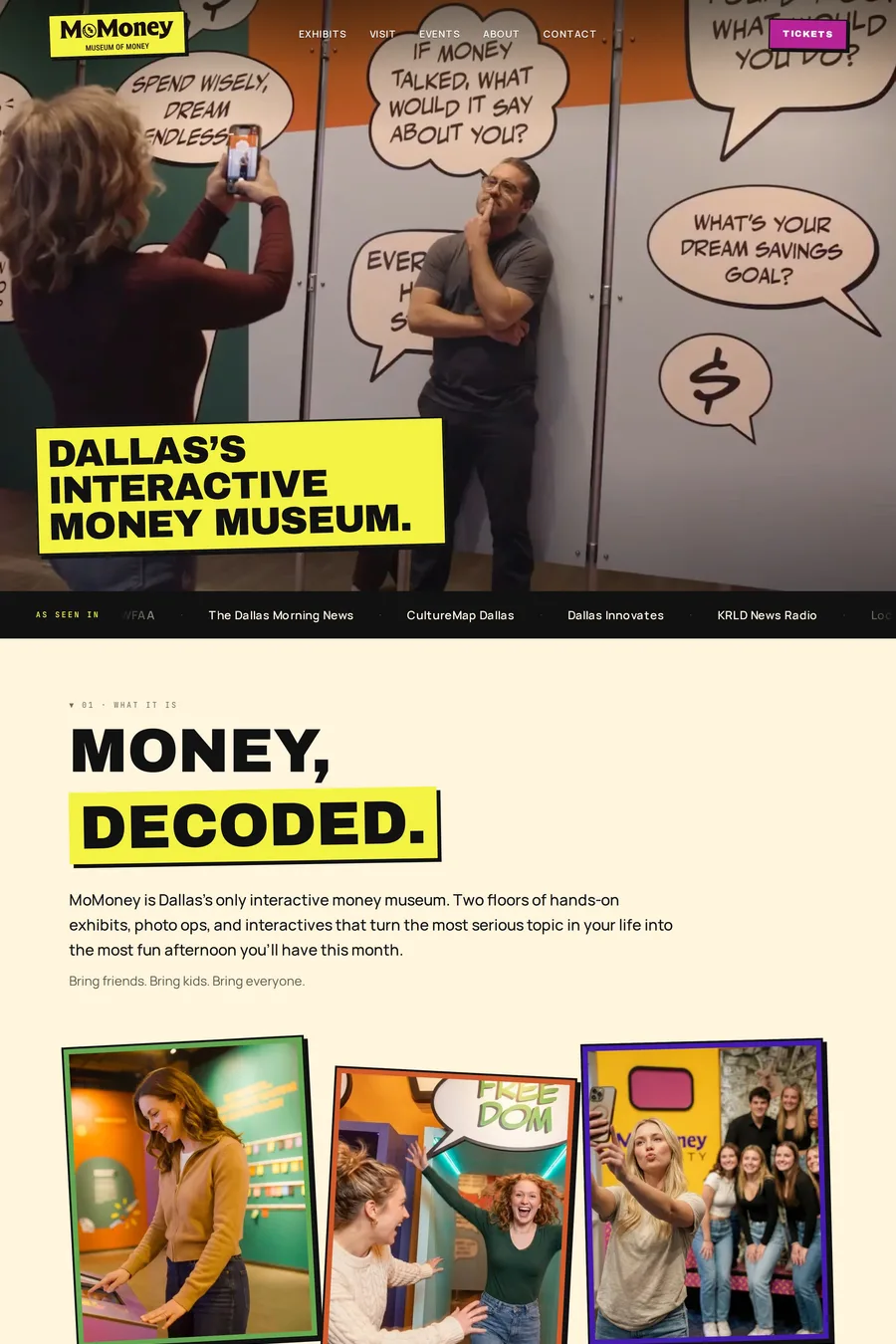 MoMoney — landing website screenshot