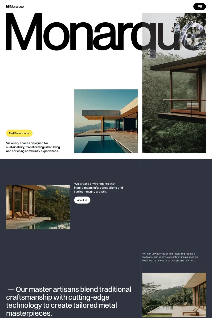 Monarque — agency website template screenshot