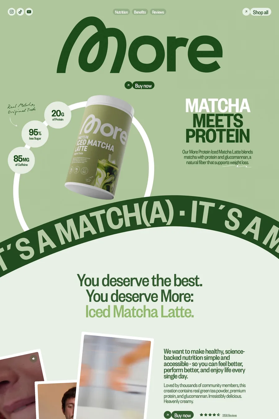 More Nutrition — landing website screenshot