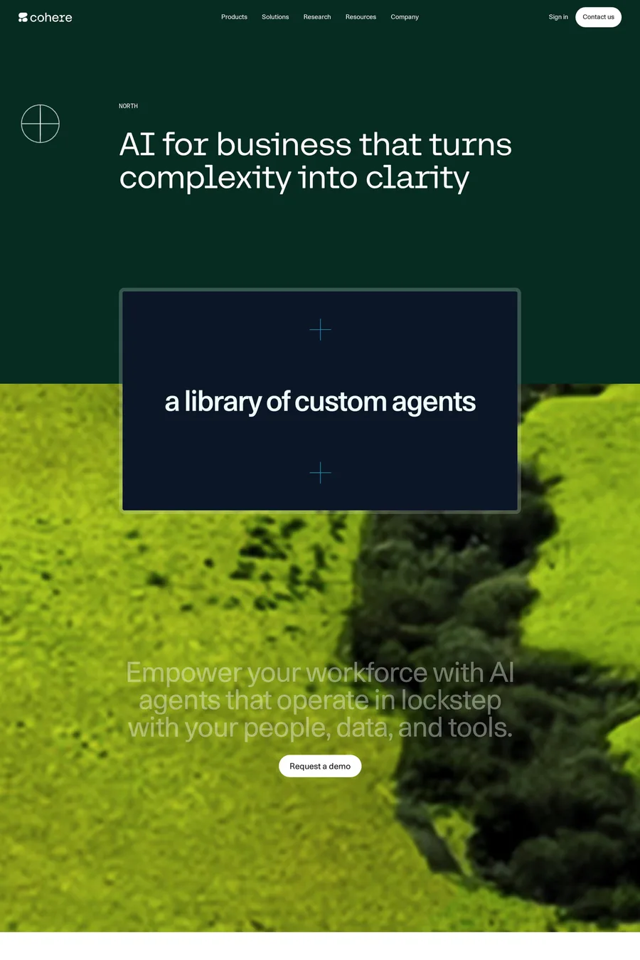 North — landing website screenshot