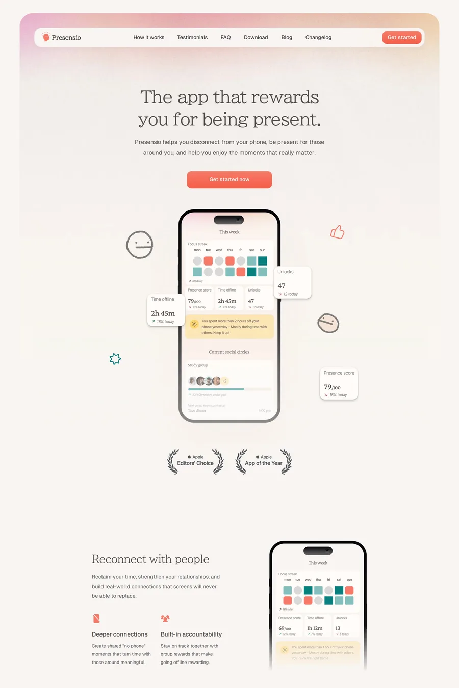 Presensio website template screenshot