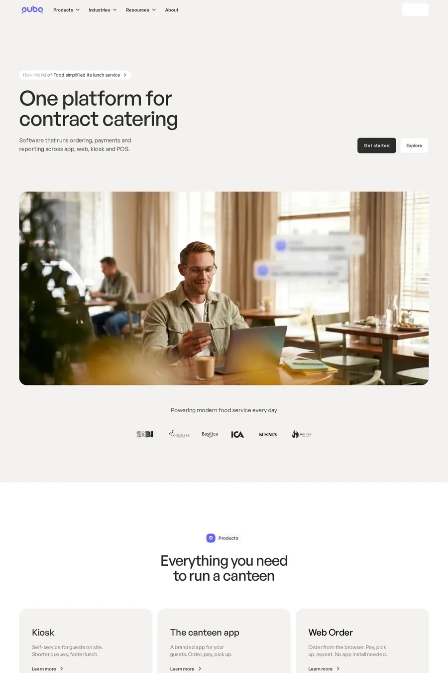 PubQ — landing website screenshot