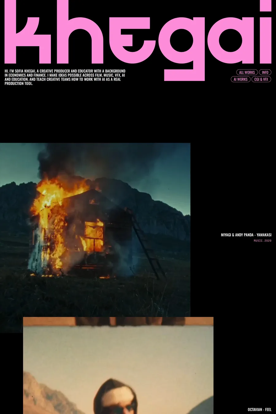 Sofia Khegai — portfolio website screenshot