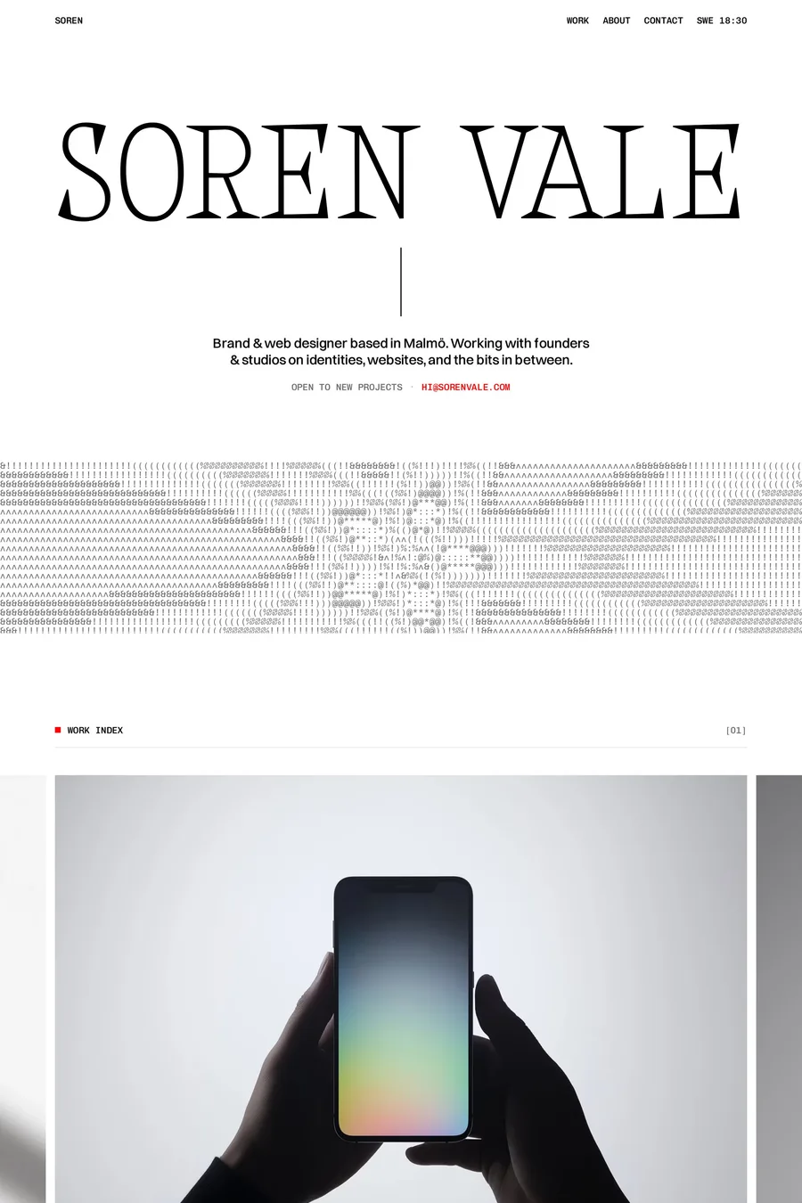 Soren — portfolio website template screenshot