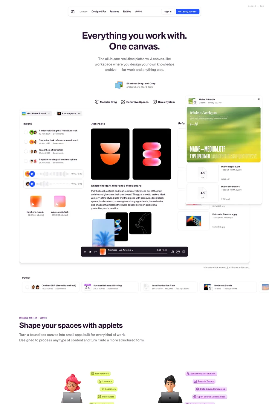 Strata — landing website screenshot