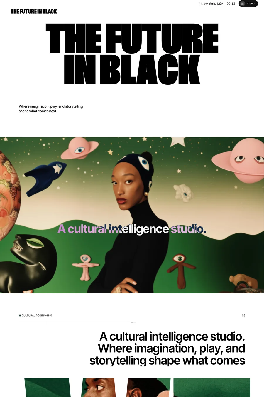 The Future in Black — agency website screenshot