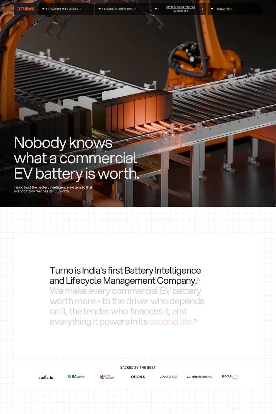 Turno — landing website screenshot