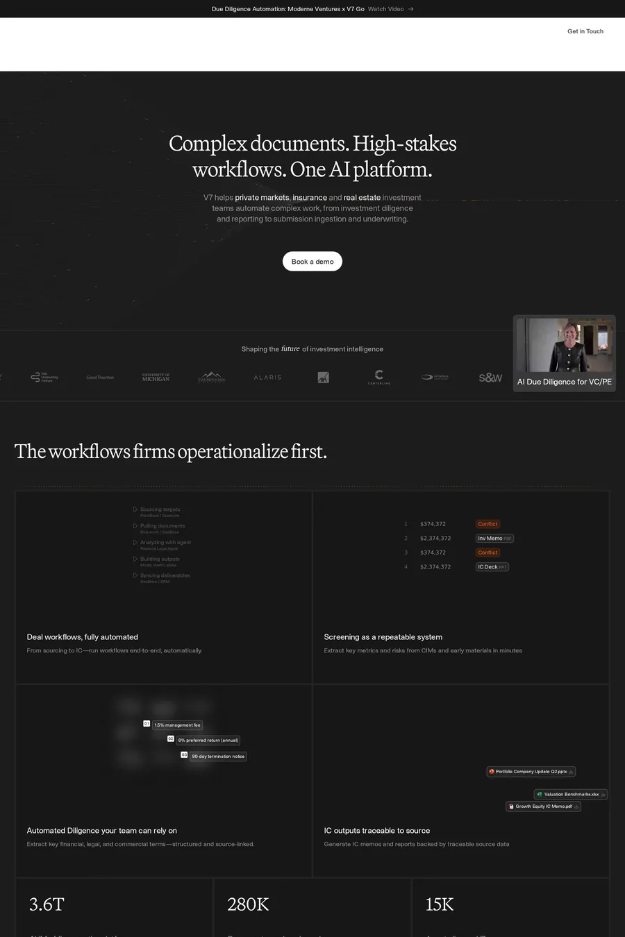 V7 Go — landing website screenshot